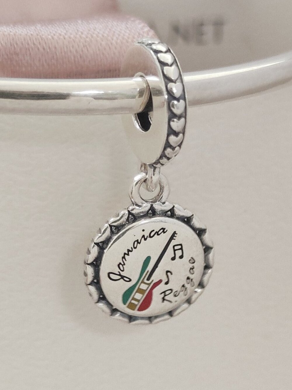 Pandora Jamaican Guitar Exclusive Dangle Charm S925 Silver with box